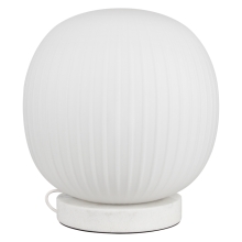 DECOR GLASS LANTERN MARBLE TABLEE27OSRAM