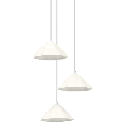 DECOR LOTUS LEAF PENDANT 3XE14 WT  LEDV