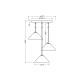 DECOR LOTUS LEAF PENDANT 3XE14 WT  LEDV