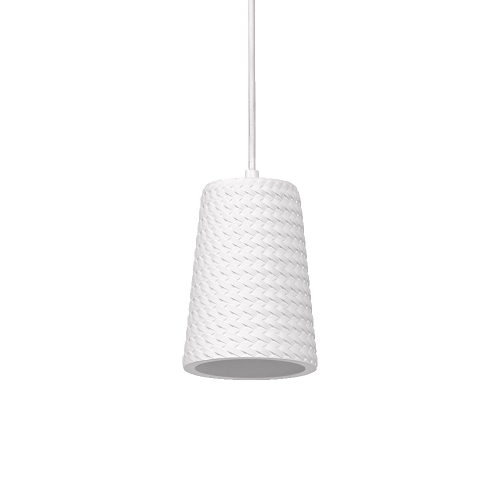 DECOR PLASTER CONE PEND E27 WT     LEDV