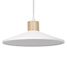 Decor Plaster Wood Pendant 320 mm E27 White