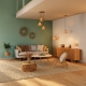 DECOR RAFFIA FLOOR E27 GN          LEDV