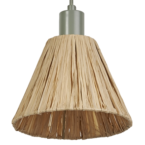 DECOR RAFFIA PENDANT 1XE27 GN      LEDV