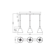 DECOR RAFFIA PENDANT LINEAR 3XE27GNLEDV