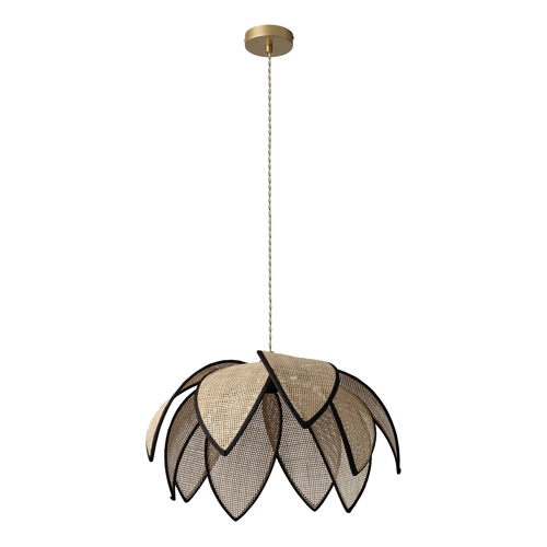 Decor Rattan Lotus Pendant 480 E27 Brown