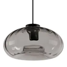 Decor Smoke Glass Ceiling E27 Black