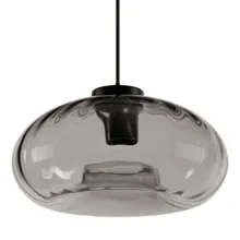 Decor Smoke Glass Pendant E27 Black