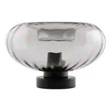 Decor Smoke Glass Table E27 Black