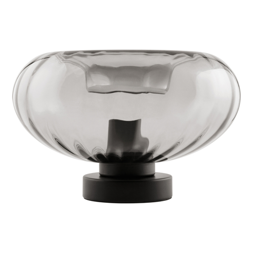 Decor Smoke Glass Table E27 Black