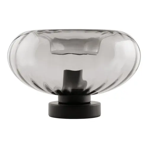 Decor Smoke Glass Table E27 Black