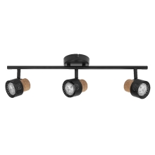 DECOR SPOT CORK 3X3.4W 927 GU10 BK LEDV