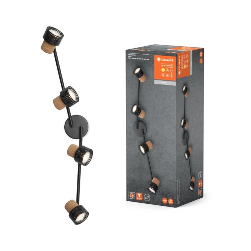 DECOR SPOT CORK 4X3.4W 927 GU10 BK OSRAM