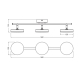 DECOR SPOT MOON 3SPOT 16W 830 BK   LEDV