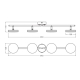 DECOR SPOT MOON 4SPOT 21W 830 BK   LEDV