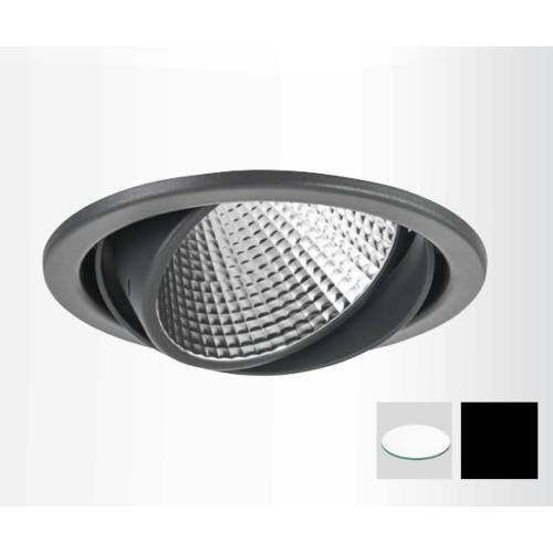 DEOS svít.downl.LED V-718 10W 830 SP+akryl; černá