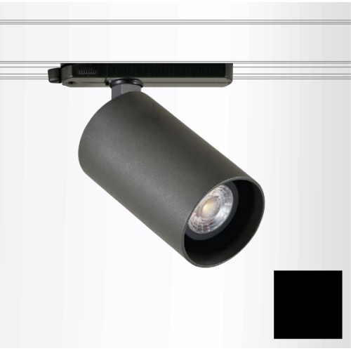DEOS tracklight LED L136 14W ARCN50/930/40°; black B3