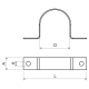 Double-sided clamps for steel pipes ČSN diameter 20,4 mm.