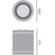 DOWNLIGHT SURFACE IP65 DN 90 P 15W 830 36D WT
