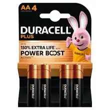 DURACELL baterie alkalická PLUS POWER.BOOST AA/LR6/MN1500 ;BL4
