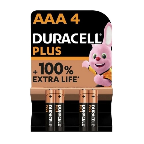 DURACELL battery alkaline PLUS NEW AAA/LR03/MN2400 ; BL4