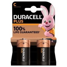 DURACELL battery alkaline PLUS NEW C/LR14/MN1400 ;BL2
