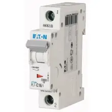 EATON circuit breaker PL7 1-pole. 16A C 10kA