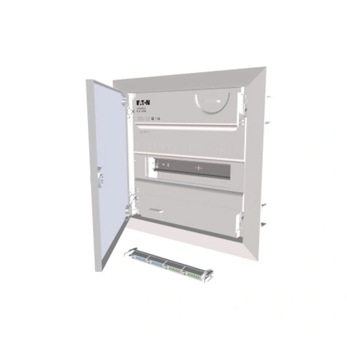 EATON rozvodnice.pod.omítku KLV-12UPS-F 12mod. IP30 plná.dvířka šedá N/PE