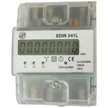 ELEMAN elektroměr 3-faz 1tarif EDIN 341L 5-80A LCD displ 4modul /1008830/