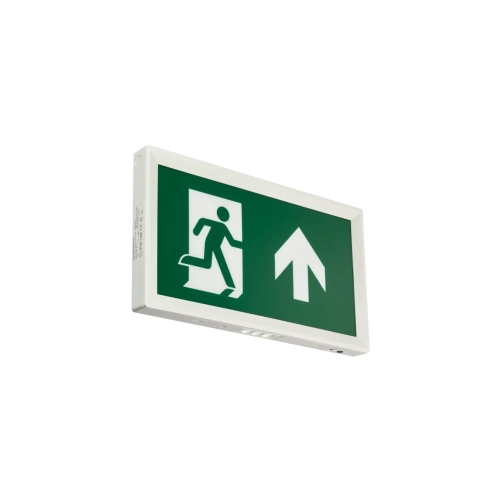 EM155C SLIM WL EXIT SIGN M3 ELB UP WH