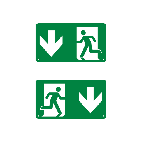 EMERGENCY EXIT SIGN PICTOGRAMS PICTO DOWN