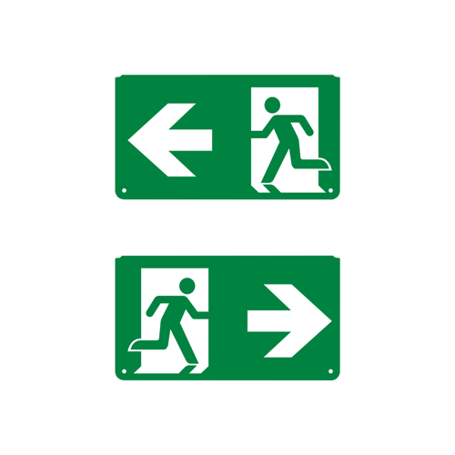 EMERGENCY EXIT SIGN PICTOGRAMS PICTO LEFT RIGHT