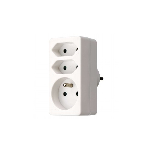 EMOS adapter.hub. 2x flat + 1x round (P0025) Code: P0025