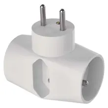 EMOS adaptér.rozboč. 2xkulatá 1x plochá 250V/16A max.EF-F Kód:P0023N