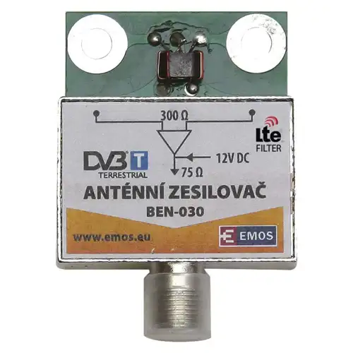 EMOS antenna preamplifier BEN-030 30dB VHF/UHV Code: J5803