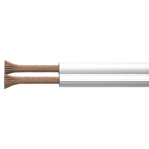 EMOS double line. unshielded CYH 2x0.75mm (O); white/white 100m