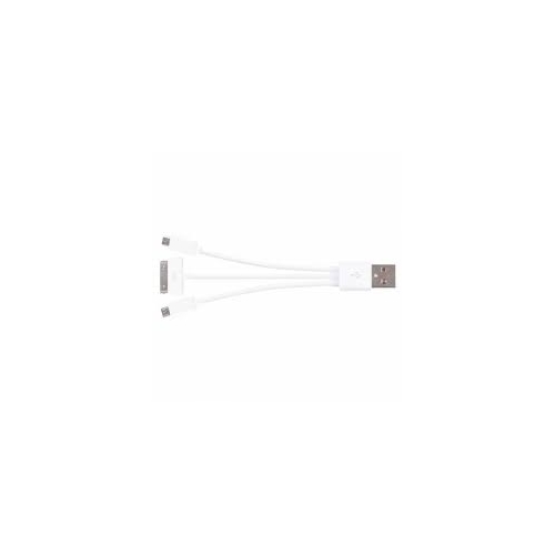 EMOS kabel USB 2.0 M - micro M mini M i30P (iphone 1.2.3.4) 0.2m bílý SM7050