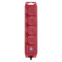 EMOS lead.ext. 4-set 3m with switch. P14131 250V/16A max. H07RN-F3Gx1.5mm IP44