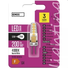 EMOS LED capsule 1.9W/21W G4 4000K 200lm NonDim 30Y