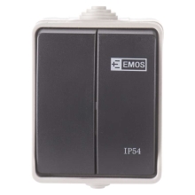 EMOS Přepínač nástěnný střídavý 250V/10 IP54 řaz.č.5 lustrový