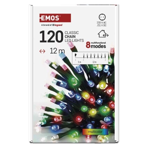 EMOS ván.osvětlení 120LED XMAS CLS TIMER MF 12M MC