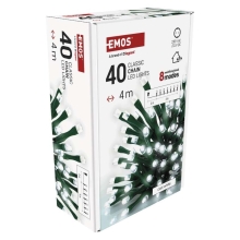 EMOS ván.osvětlení 40LED XMAS CLS TIMER MF 4M CW