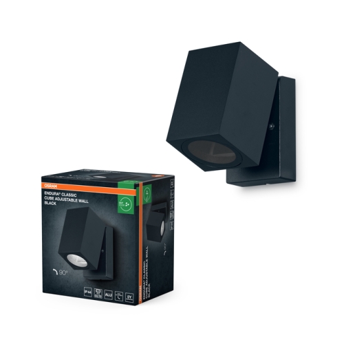 ENDURA CLASSIC CUBE ADJ WALL BKGU10OSRAM