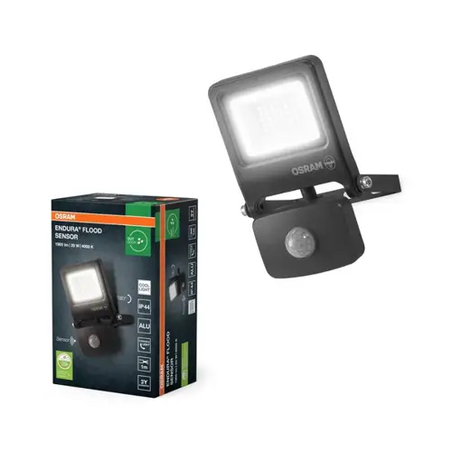 ENDURA® Flood Sensor Cool White PCR 10W Dark Grey