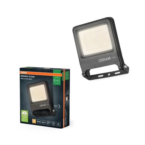 ENDURA® Flood Warm White PCR 50W Dark Grey