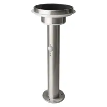 ENDURA® Style Solar Double Circle 40cm Post Sensor Double Circle 6W Stainless St
