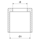 External straight gland from PE for steel pipes ČSN diameter 20.4 mm