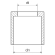 External straight gland from PE for steel pipes ČSN diameter 20,4 mm