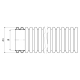 Flexible halogen free corrugated pipe KOPOFLEX diam. 40 mm, blue, length 25 m.
