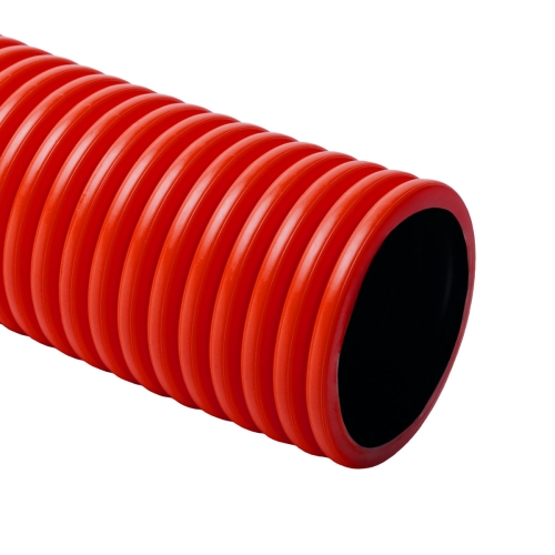 Flexible halogen free corrugated pipe KOPOFLEX diam. 40 mm, red, length 50 m.