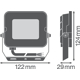 FLOODLIGHT COMPACT 20W 865 SYM 100 WT